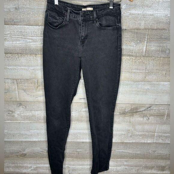 Levis size 6 black mid rise skinny jeans - Picture 1 of 4